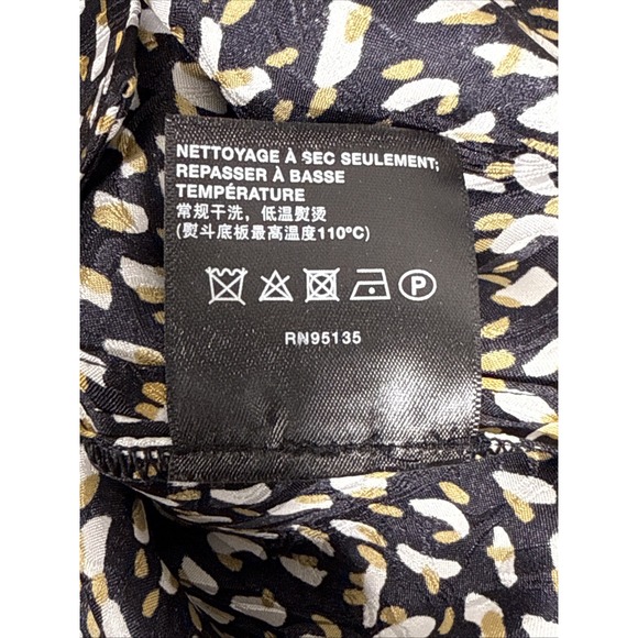 Lafayette 148 Top Womens Extra Small Abstract Button Up Comfort Casual 100% Silk - Picture 7 of 10